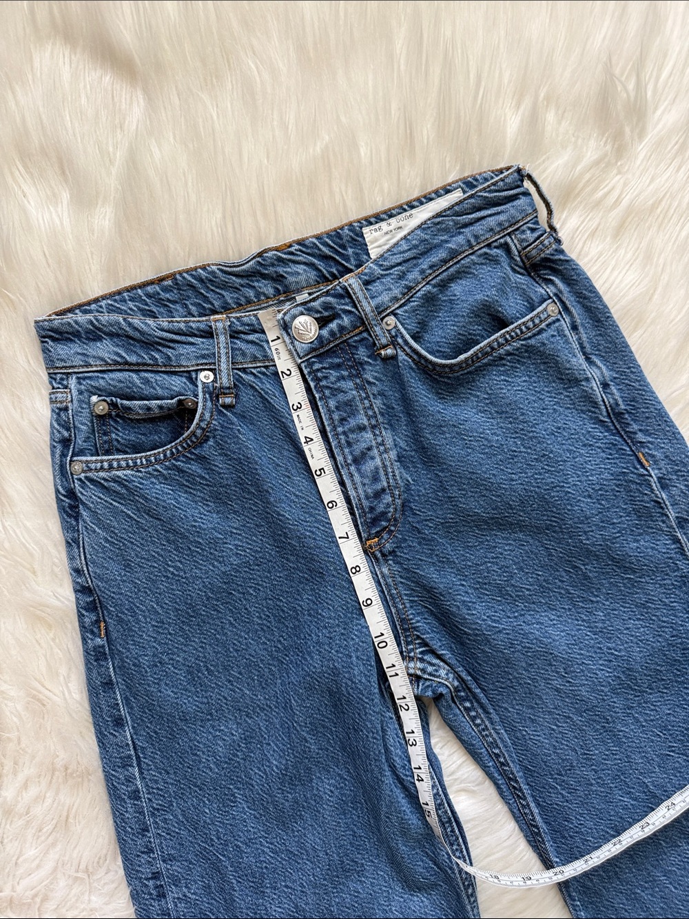 rag & bone "Logan Low-Rise Wide Leg" Jeans Size 26 - Picture 12 of 13